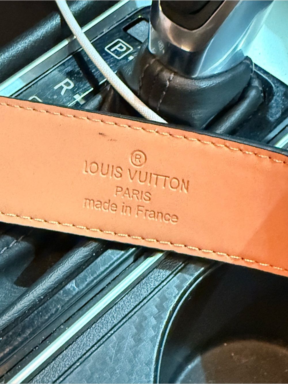 Louis Vuitton Men’s Gray Damier Graphite Canvas Belt with Silver LV Buckle - Picture 2 of 3